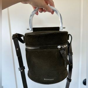 BUILDING BLOCK suede bag